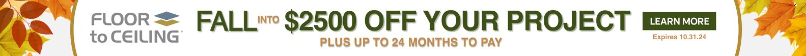 Fall Into $2500 Off Flooring Promo Banner Ad