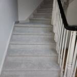 grey carpet on stairs