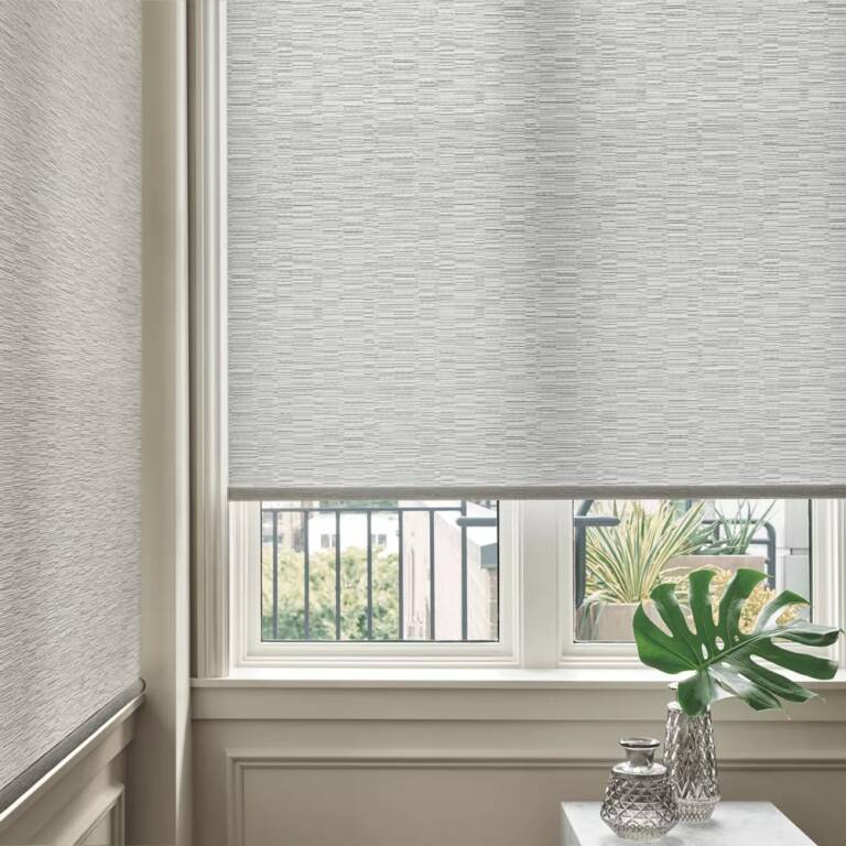 Designer roller shades in abilene lottie grey