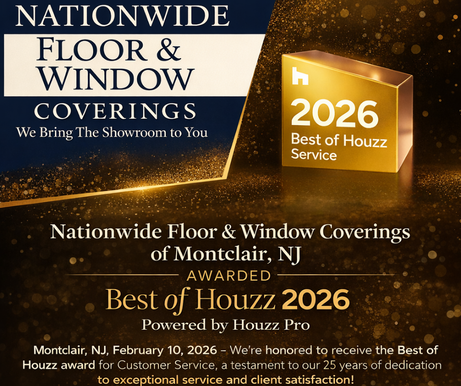 Nationwide Floor & Window Coverings Best of Houzz 2026 Customer Service Award Montclair NJ